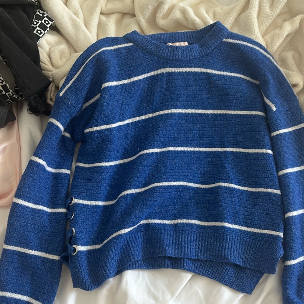 Blue striped sweater